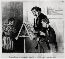 A Young Man Acquiring What is Known as an Art of Charting (Illustration by Honore Daumier, published in Charivari, 4 June)