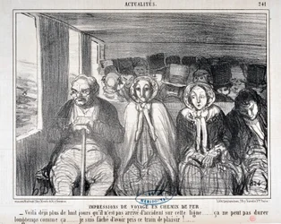 Charivari dates from 1855: Serie Actualites de voyage en railroad -Here