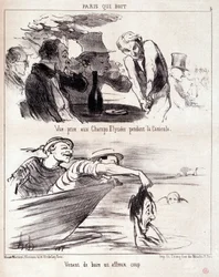Cartoon about Gastronomic Abuse. Series 