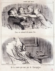 Cartoon about gastronomic abuse. Series 