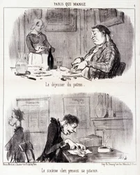 Cartoon About Gastronomic Abuse. Series 