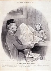 Cartoon about the Press. Series 