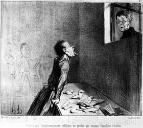How Solitary Confinement Does Not Always Produce Excellent Results (Series of Cartoons by Honore Daumier, Charivari)