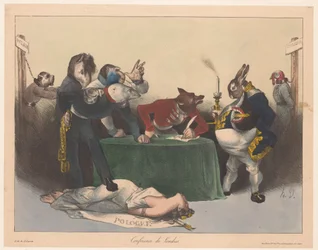 Caricature of the European Great Powers during the London Conference, "Conférence de Londres" (title on object)