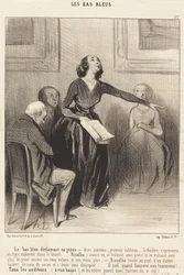 The Blue Stocking Reciting Her Piece