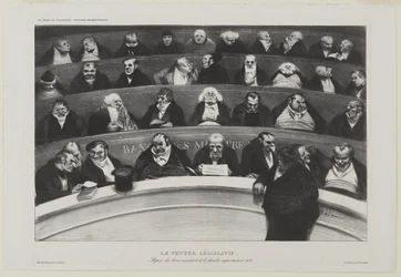 The Legislative Belly: View of the Ministerial Benches in the Chamber of Prostitution of 1834
