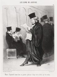 Maitre Chapotard Reading... His Own Praise...