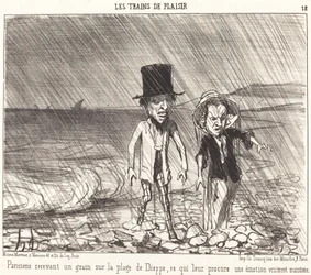 Parisians Receiving a Shower...