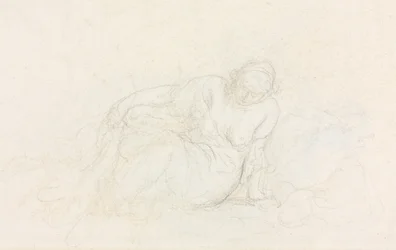 Reclining Woman Leaning on Her Arm (verso)