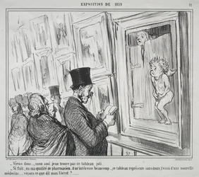 The Exhibition of 1859 (plate 11): Come here, my friend, I do not find this painting beautiful