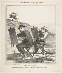 The landscape painters, the first copies nature, the second copies the first