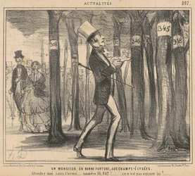A Gentleman in Good Fortune at the Champs-Elysées