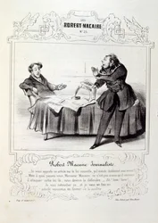 Illustrations about ideas and legends Philipon under the title Les Cent and Robert Macaire