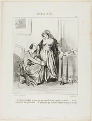 "- And to think that Prudhon did not want us to attend the socialist banquets.... the poor man has never loved..... he totally ignores that it is the woman