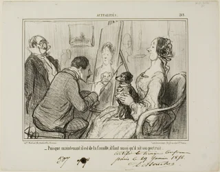 Since he is now part of the family, he must also have his portrait taken, plate 269 from Actualités