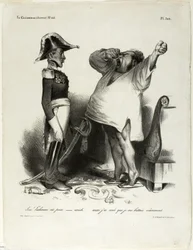 "- Sire! Lisbon has been captured. - aaaah!!... and I dreamt that I had fought courageously!", plate 304