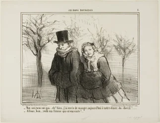 You Know My Dear, Plate 1 from Ces Bons Bourgeois