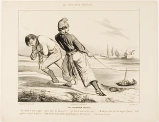 A Difficult Navigation. "- The boat doesn