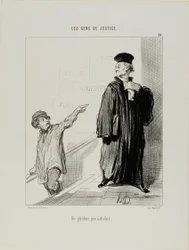 A Rather Unsatisfied Litigant, Plate 26 from Les Gens De Justice
