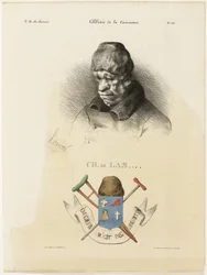 Ch. De Lam..., plate 156 from Celebrities of Caricature