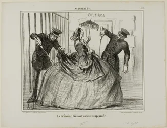 Crinolines are suddenly getting to be suspicious, plate 419 from Actualités