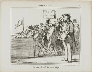 Entrance to the Public Baths at Deligny, Plate 3 from Summer Sketches
