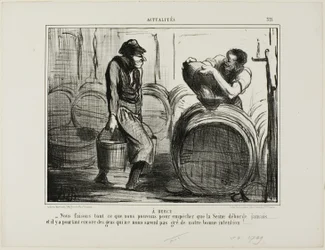 In Bercy. “We are doing everything to avoid that the river Seine overflows... and there are still people who are questioning our good intentions,” plate 321 from Actualités
