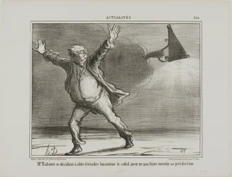 Monsieur Babinet Shuts Down the Sun, Plate 386 from Actualités