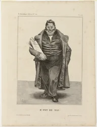 Mr. Pot De Naz, plate 270 from Celebrities of Caricature