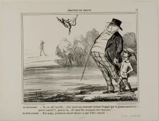Mr. Prudhomme: "There you are again, my son... another innocent victim of the murderous lead." Plate 13