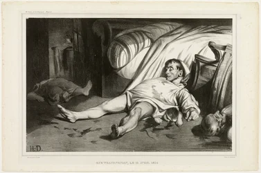 Rue Transnonain, on April 15, 1834, Plate 24 from L’Association mensuelle