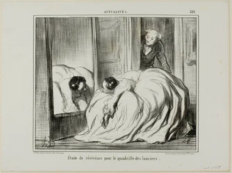 Study of Reverence for the Quadrille of the Lancers, plate 380 from Actualités
