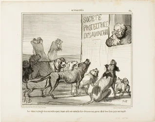 The Dogs are Again Falling in Despair, Plate 171 from Actualités