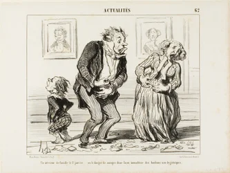 The Interior of a Family on January 2 - or the Danger of Consuming Immoderately Non-Hygienic Sweets, plate 62 from Actualités