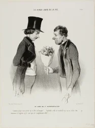 The Opening Night! “What! Even my porter offers me flowers!... Bless my soul, this comedy will cost me a fortune... I begin to regret that it hasn