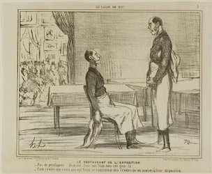 The Restaurant at the Exhibition, plate 3 from Le Salon De 1857