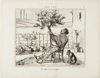 Under the Shade in the Countryside, Plate 11 from Croquis D