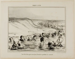 View of the Seine near Asnières during the Dog Days, plate 2 from Croquis D