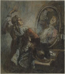 Actor Posing in Front of a Mirror
