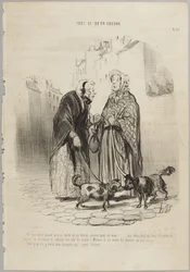 Ah! My dear, when one has a dog one should never have a husband!, number 30 from the series Everything One Could Want from Le Charivari