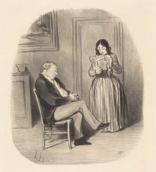 Bourgeois Having Some Chapters Read After Dinner
