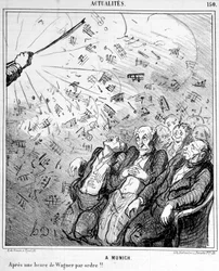 Cartoon on the Music of Wagner - by Honoré Daumier