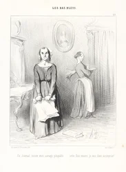This Newspaper Finds My Work Pitiful... Once Again I Am Misunderstood! Plate 38 from the Series The Bluestockings from the Journal Le Charivari