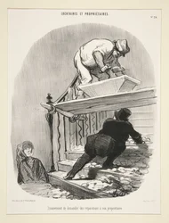 Inconvenience of asking the landlord for repairs, plate 24 from the series “Tenants and Landlords”
