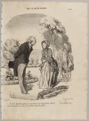I beg your pardon if I did not notice you at first..., number 55 from the series "Anything You Like" from Le Charivari