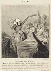 The President shouting at the top of her voice: “Ladies!...”