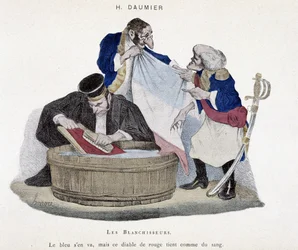 Laundriers: the French flag - Caricature