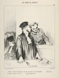The People of Justice, Plate 21, "There is the public prosecutor telling you some very unpleasant things"