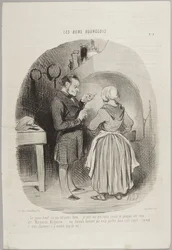 The egg yolk was not beaten enough..., number 9 from the series The Good Bourgeois from Le Charivari