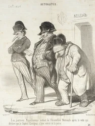 The Napoleonic Newspapers Leaving the National Assembly after the Vote ...